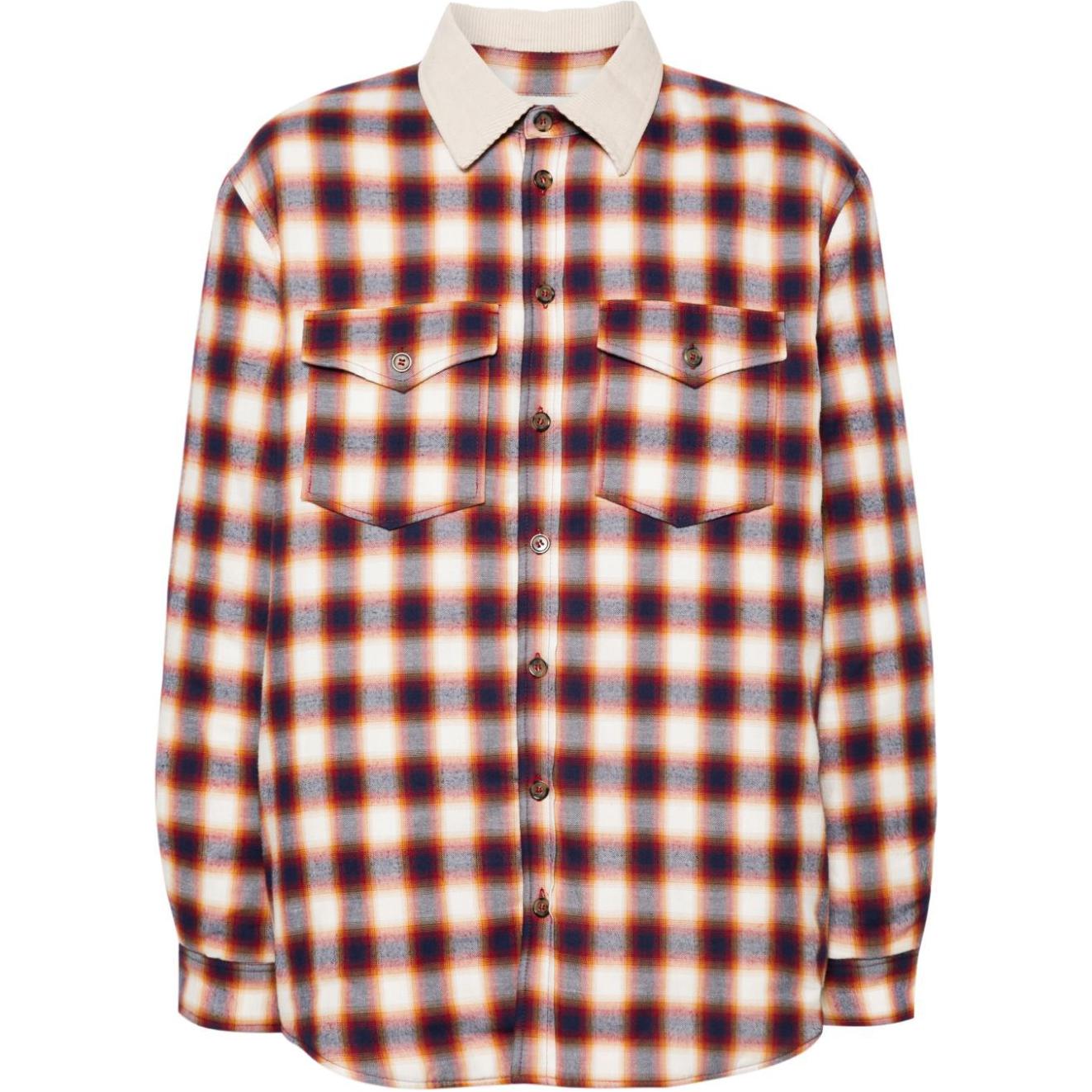 Isabel Marant Red Plaid Single-Breasted Long-Sleeve Jacket VE0378HAB3I01H-RED