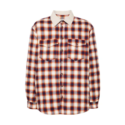 Isabel Marant Red Plaid Single-Breasted Long-Sleeve Jacket VE0378HAB3I01H-RED