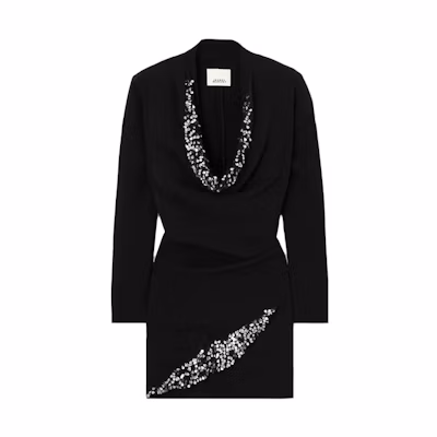 ISABEL MARANT Sequin Long Sleeve Dress Black JVV1672809228688