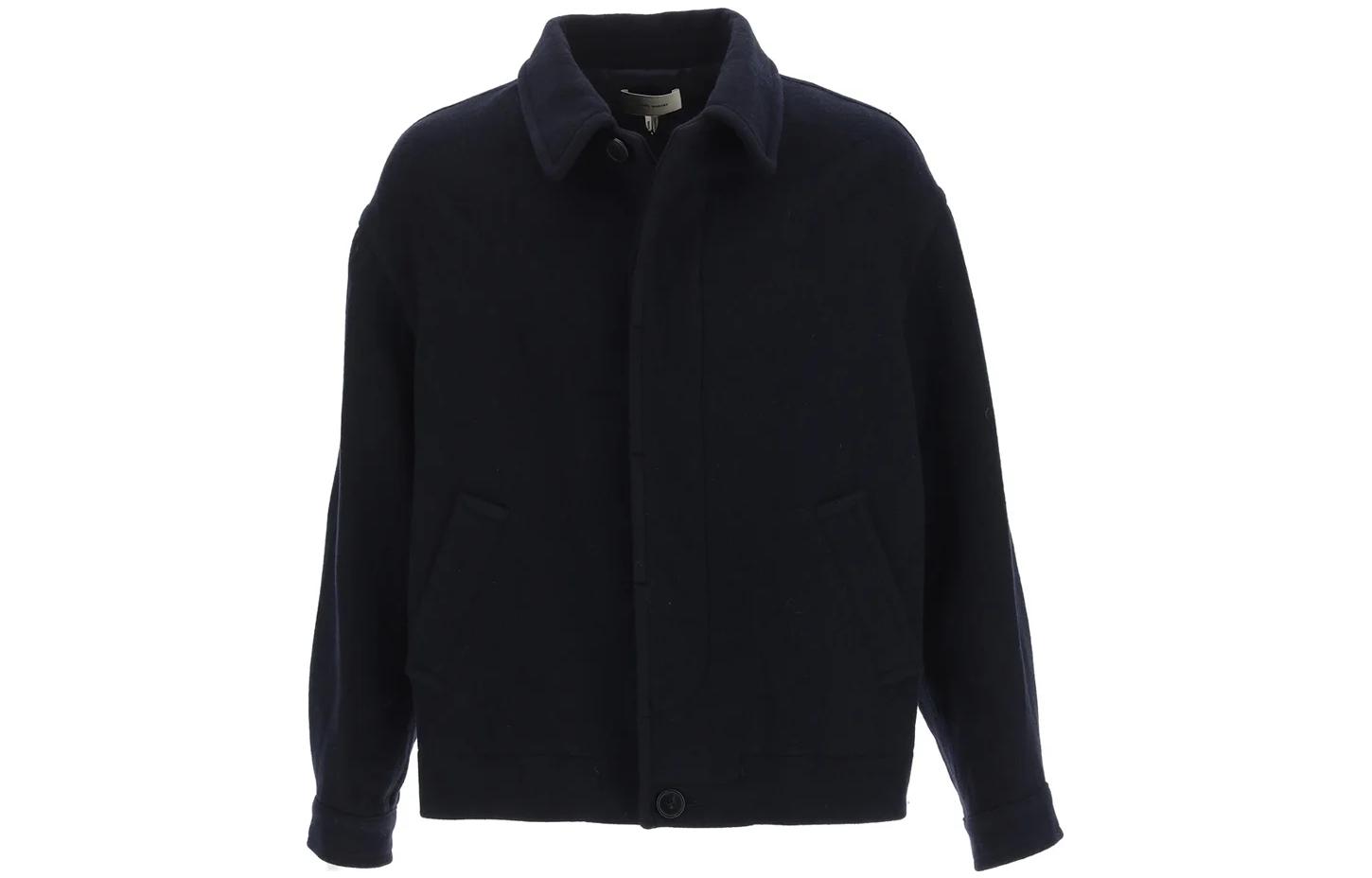 ISABEL MARANT Solid Navy Blue Long Sleeve Button Jacket MA126622A009H-30MI