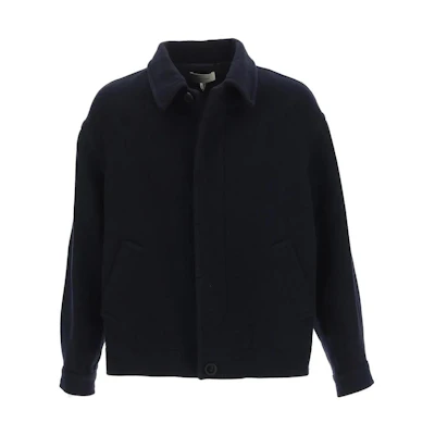 ISABEL MARANT Solid Navy Blue Long Sleeve Button Jacket MA126622A009H-30MI