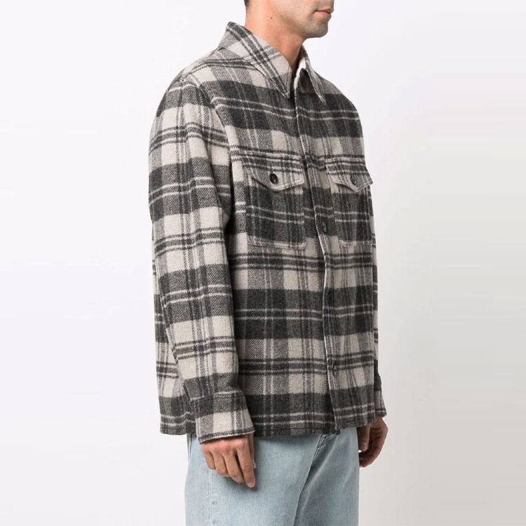 Purchase 이자벨 마랑 SS22 로고 체크 셔츠 재킷 그레이 VE112622P005H-ECBK