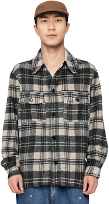 이자벨 마랑 SS22 로고 체크 셔츠 재킷 그레이 VE112622P005H-ECBK Details for 이자벨 마랑 SS22 로고 체크 셔츠 재킷 그레이 VE112622P005H-ECBK