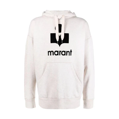ISABEL MARANT SS22 Beige Logo Print Long Sleeve Pullover Sweatshirt SW005500M003H-23EC