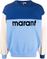 ISABEL MARANT SS22 Colorblock Logo Crewneck Sweatshirt Men’s Blue 22PSW027922P045H-30BU ISABEL MARANT SS22 Colorblock Logo Crewneck Sweatshirt Men’s Blue 22PSW027922P045H-30BU
