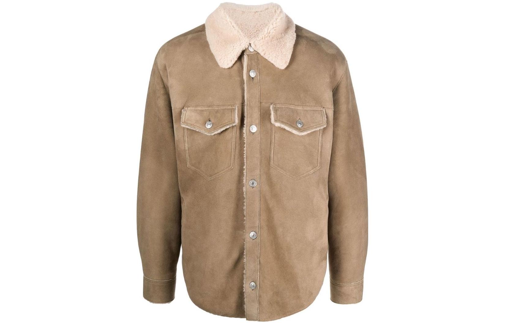 ISABEL MARANT SS22 Fitted Brown Button-Up Jacket MA122722A002HKHAKI