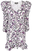 ISABEL MARANT SS22 Floral Print A-Line Midi Dress Purple. 22PRO214022P029I-23EC ISABEL MARANT SS22 Floral Print A-Line Midi Dress Purple. 22PRO214022P029I-23EC