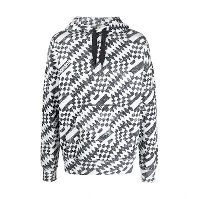 ISABEL MARANT SS22 Geometric Print Hoodie Black Pullover SW005522P038HECBK