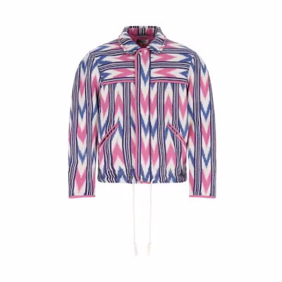 ISABEL MARANT SS22 Jacquard Drawstring Jacket - Long Sleeve Multicolor VE173222P010H-23EC