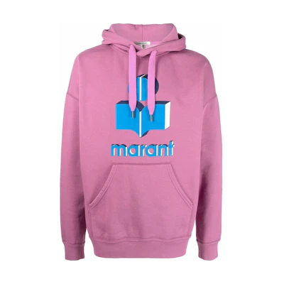 ISABEL MARANT SS22 Logo Print Pullover Hoodie Purple - Long Sleeve SW005522P039H-40RW