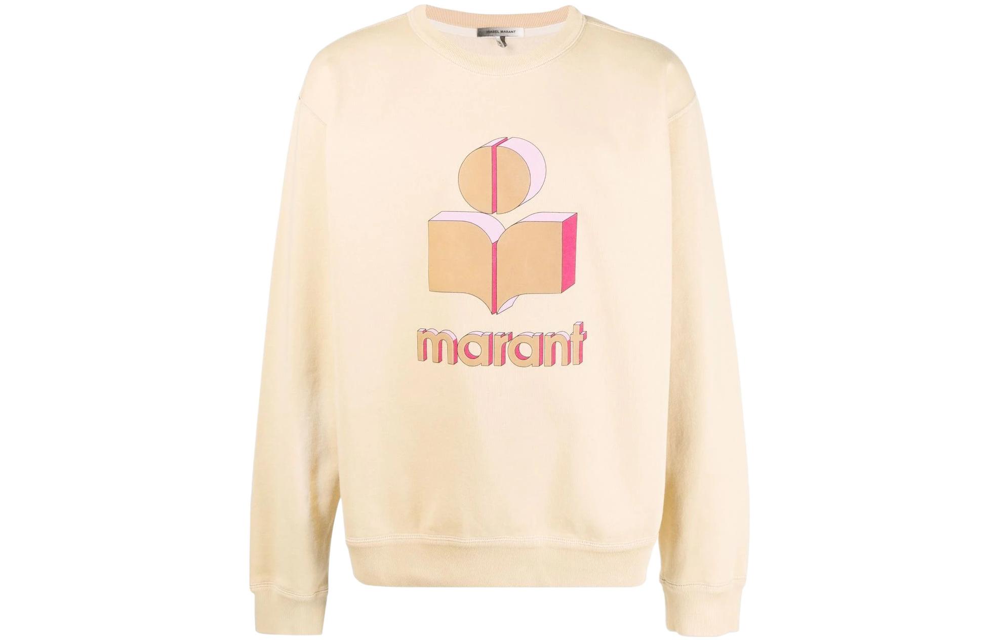 ISABEL MARANT SS22 Logo Print Sweatshirt Yellow () 22PSW012522P039H10HY