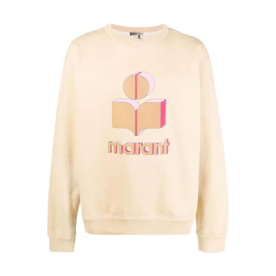 ISABEL MARANT SS22 Logo Print Sweatshirt Yellow () 22PSW012522P039H10HY