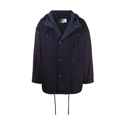 ISABEL MARANT SS22 Monochrome Panel Drawstring Hooded Jacket Black Men MA114422P018H