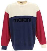 ISABEL MARANT SS22 Multicolor Logo Pullover Sweatshirt Men Red SW027922A053H-30FN ISABEL MARANT SS22 Multicolor Logo Pullover Sweatshirt Men Red SW027922A053H-30FN