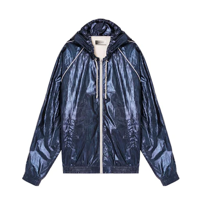 ISABEL MARANT SS22 Oversized Hoodie Zip Jacket Deep Blue MA1130-22P002V