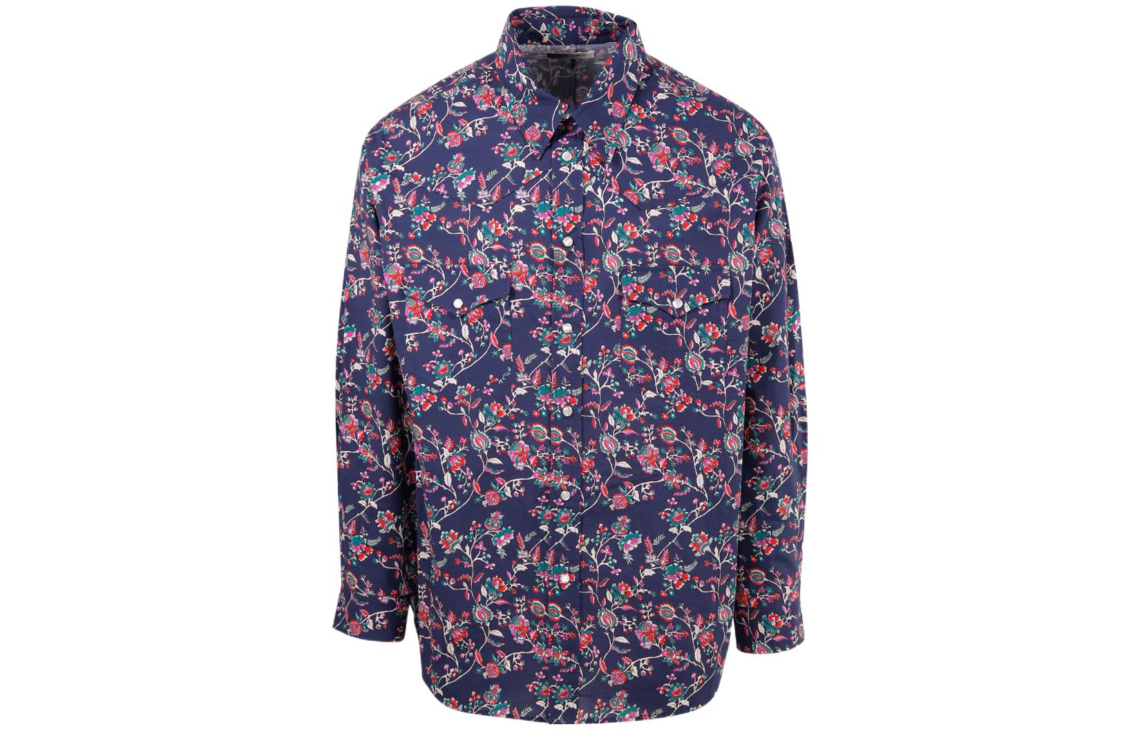 ISABEL MARANT SS22 Purple Patterned Full-Print Long-Sleeve Jacket 22PCH082422P033H-30FN