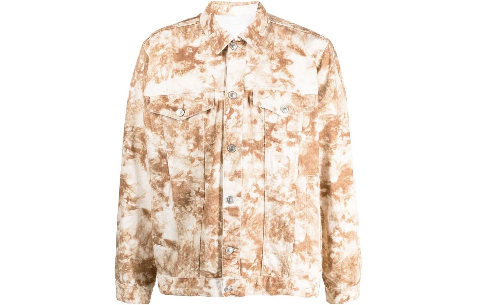 ISABEL MARANT SS23 Camouflage Print Denim Jacket Beige VE0063HAA1H31H-90BE