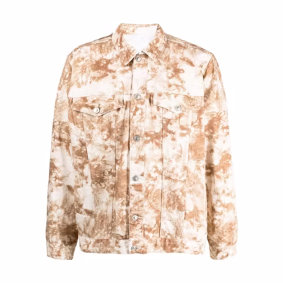 ISABEL MARANT SS23 Camouflage Print Denim Jacket Beige VE0063HAA1H31H-90BE