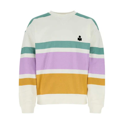 ISABEL MARANT SS23 Colorblock Crewneck Oversized Sweatshirt Multicolor SW0037HAA1M43H-60CE
