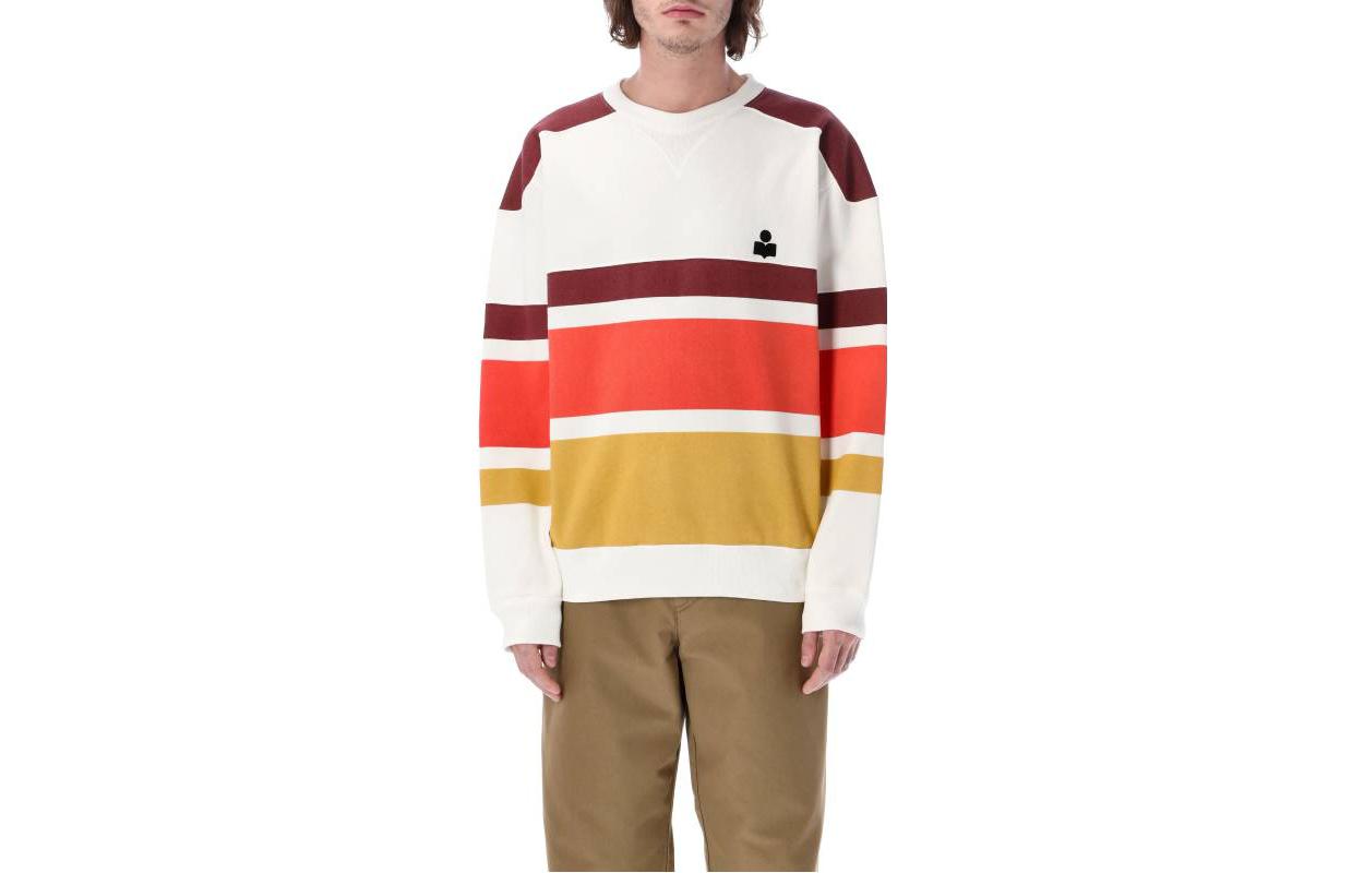 ISABEL MARANT SS23 Colorblock Oversized Crewneck Sweatshirt Multicolor Men 23PSW0037HAA1M43H-80BY
