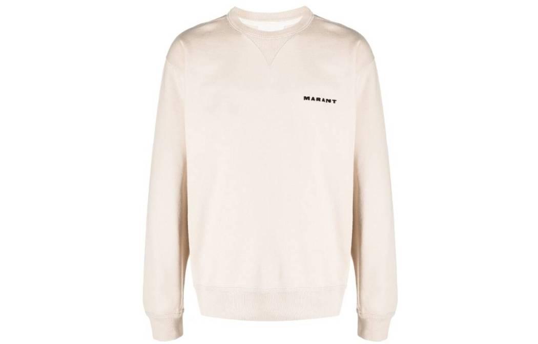ISABEL MARANT SS23 Logo Crewneck Sweatshirt Beige A2M35HSW0056HA-90LB