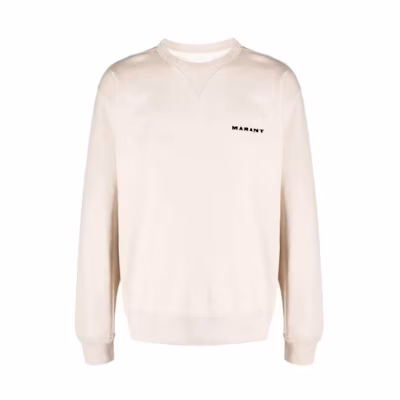 ISABEL MARANT SS23 Logo Crewneck Sweatshirt Beige A2M35HSW0056HA-90LB
