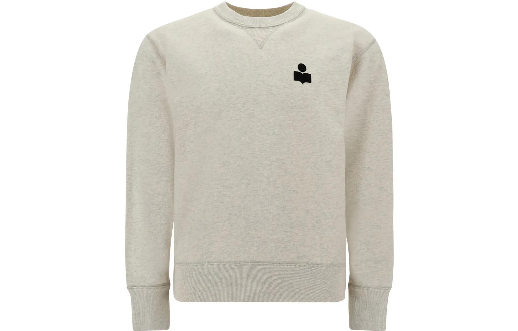 ISABEL MARANT SS23 Logo Crewneck Sweatshirt Grey SW0030HAA1M05H-23EC