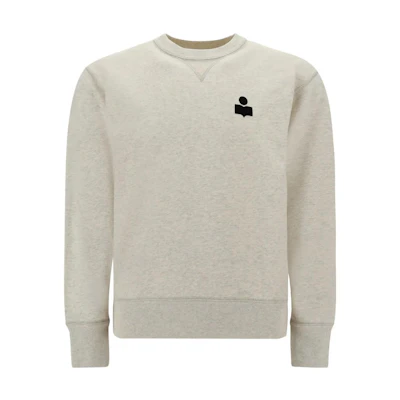 ISABEL MARANT SS23 Logo Crewneck Sweatshirt Grey SW0030HAA1M05H-23EC