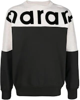 ISABEL MARANT SS23 Logo Print Colorblock Pullover Hoodie Black/Grey () SW0031HAA1M06H-02FK ISABEL MARANT SS23 Logo Print Colorblock Pullover Hoodie Black/Grey () SW0031HAA1M06H-02FK