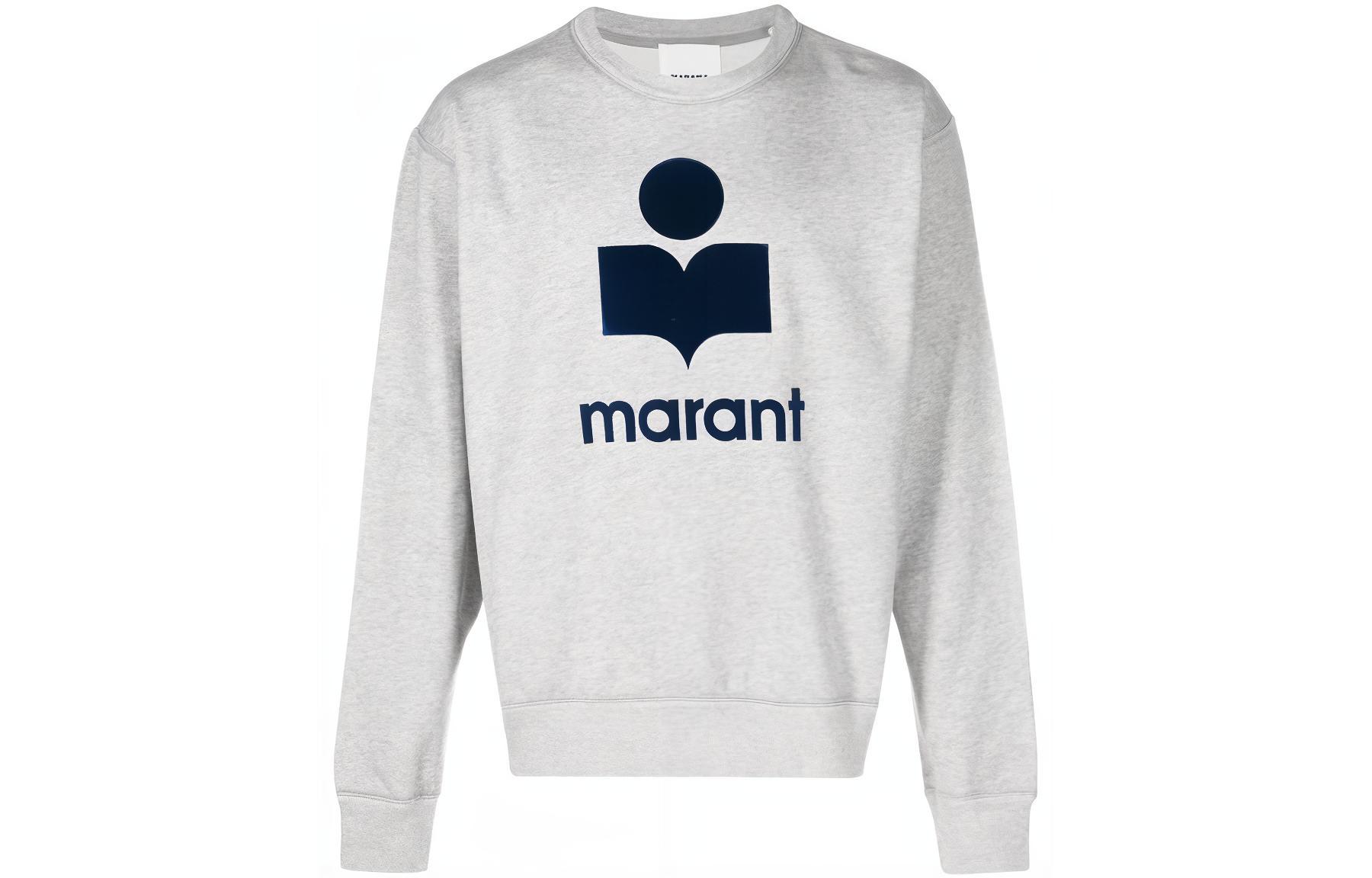 ISABEL MARANT SS23 Logo Print Crewneck Sweatshirt Men’s Grey SW0029HAA1M05H-GYMD