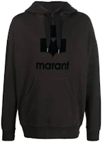 ISABEL MARANT SS23 Miley Logo Print Hoodie Black Grey Casual Sweatshirt SW0027HAA1M05H-02FK ISABEL MARANT SS23 Miley Logo Print Hoodie Black Grey Casual Sweatshirt SW0027HAA1M05H-02FK