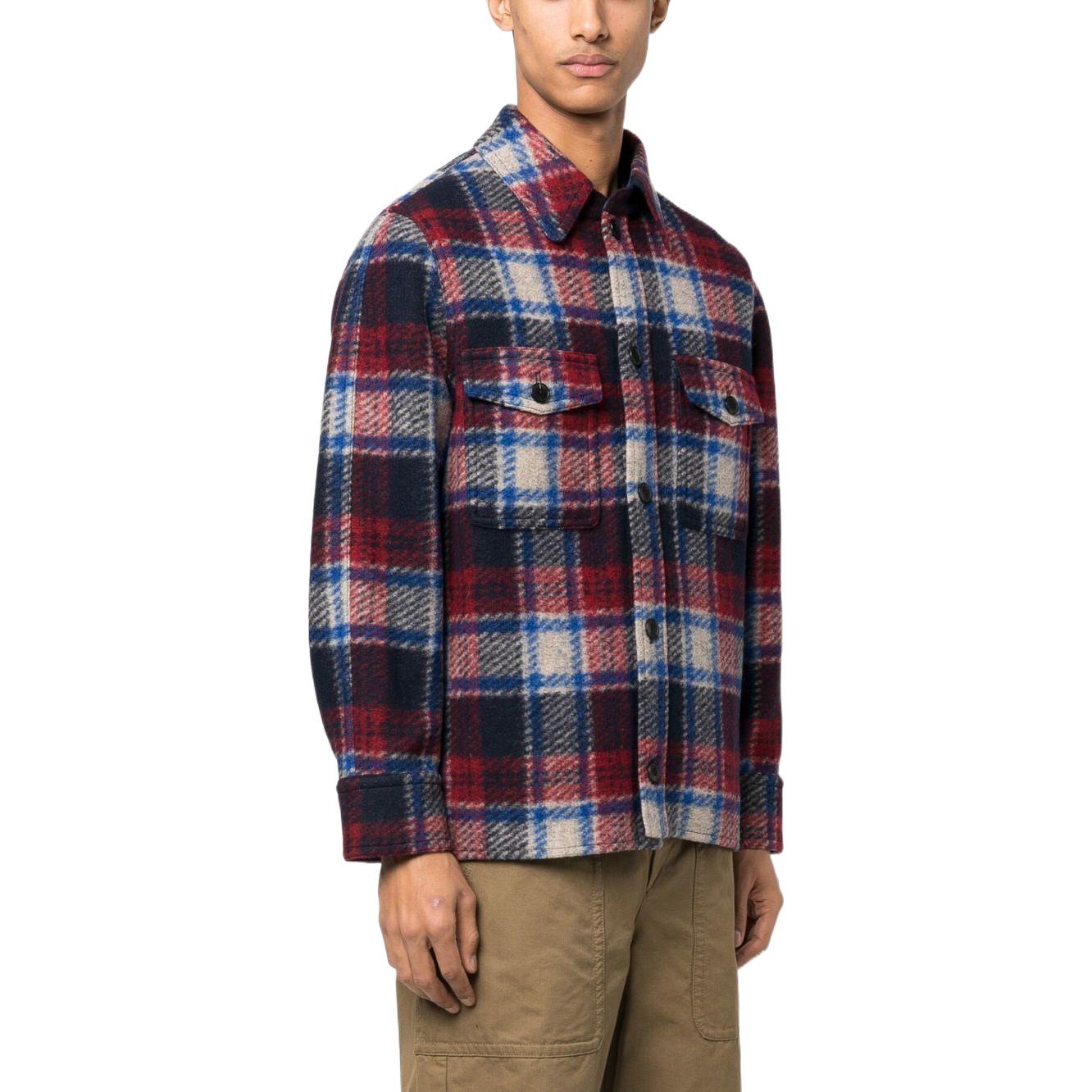 Purchase 이자벨 마랑 SS23 체크 셔츠 재킷 퍼플 VE0052HAA1D20H-02BK