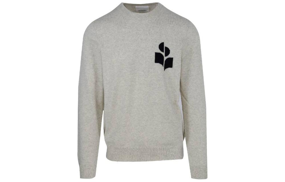 ISABEL MARANT SS23 Solid Color Crewneck Pullover Sweatshirt Gray 23PPU0051HAA1L04H-02LY