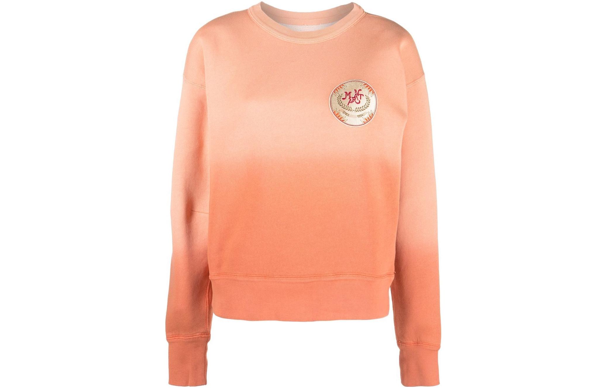 ISABEL MARANT SS23 Tie-Dye Print Long Sleeve Sweatshirt Unisex Orange SW027322A046E-PAYA
