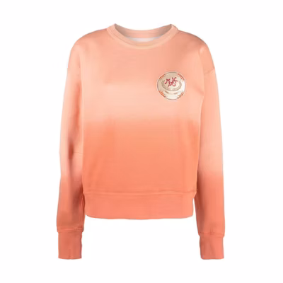 ISABEL MARANT SS23 Tie-Dye Print Long Sleeve Sweatshirt Unisex Orange SW027322A046E-PAYA