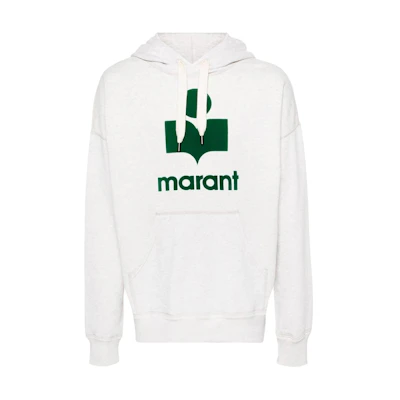 ISABEL MARANT SS24 Logo Print Pullover Hoodie Grey - Long Sleeve SW0027HAB1M18HECED