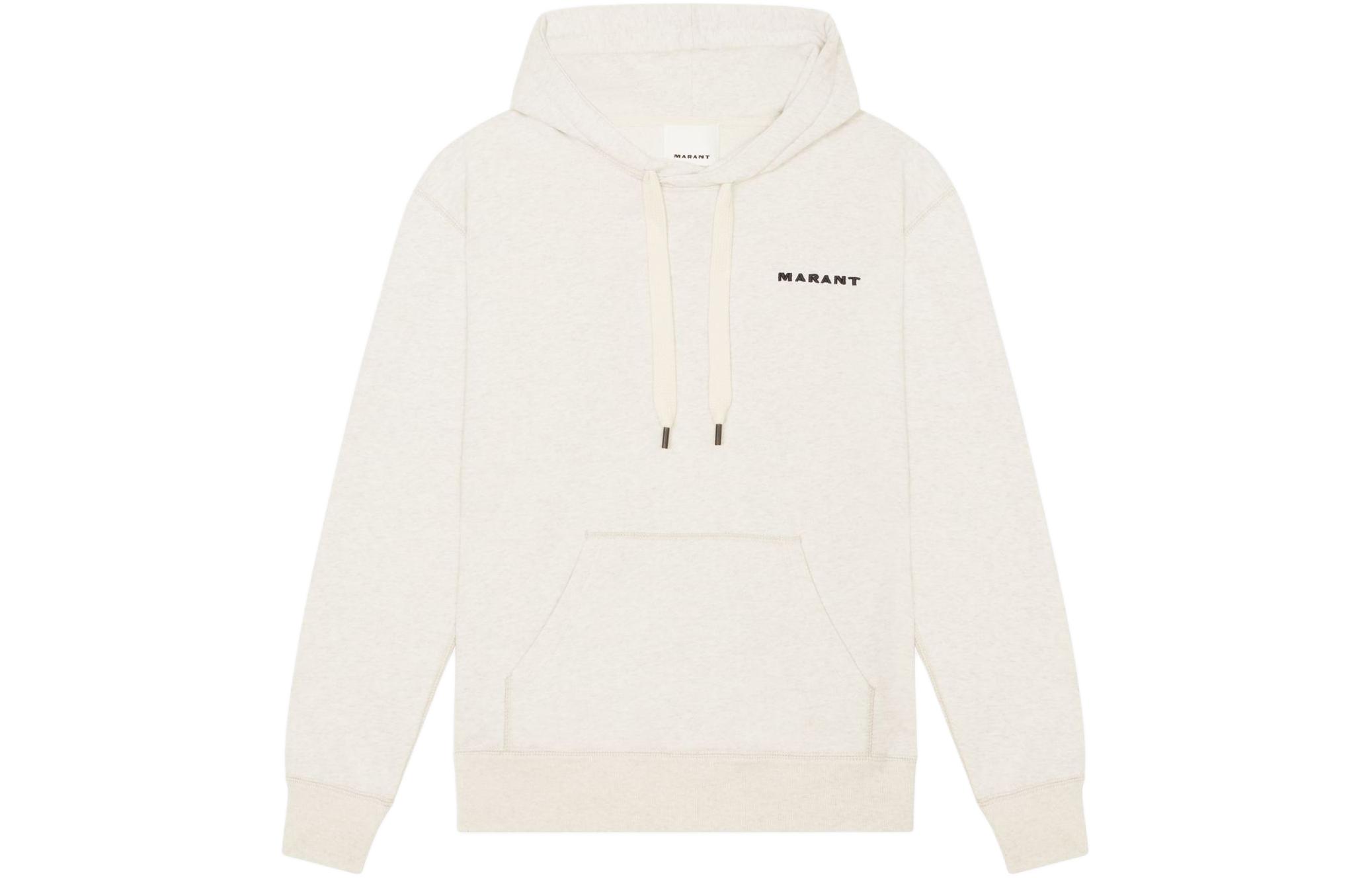 ISABEL MARANT SS24 Oversized Hoodie Off-White Pullover with Drawstring SW0055HA-B1M17H-23EC