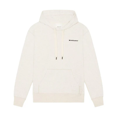 ISABEL MARANT SS24 Oversized Hoodie Off-White Pullover with Drawstring SW0055HA-B1M17H-23EC