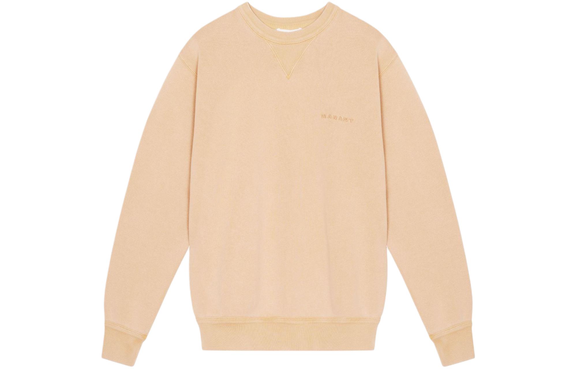 ISABEL MARANT SS24 Oversized Letter Pullover Sweatshirt Beige for Men SW0056HB-A4M01H-50TF