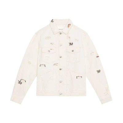 ISABEL MARANT SS24 White Embroidered Square-Neck Jacket VE0061HE-B2H06H-JANGO