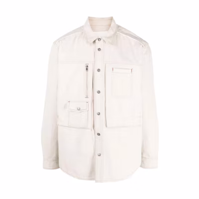 ISABEL MARANT White Multi-Pocket Shirt-Style Long-Sleeve Jacket VE0153HAA2H06H