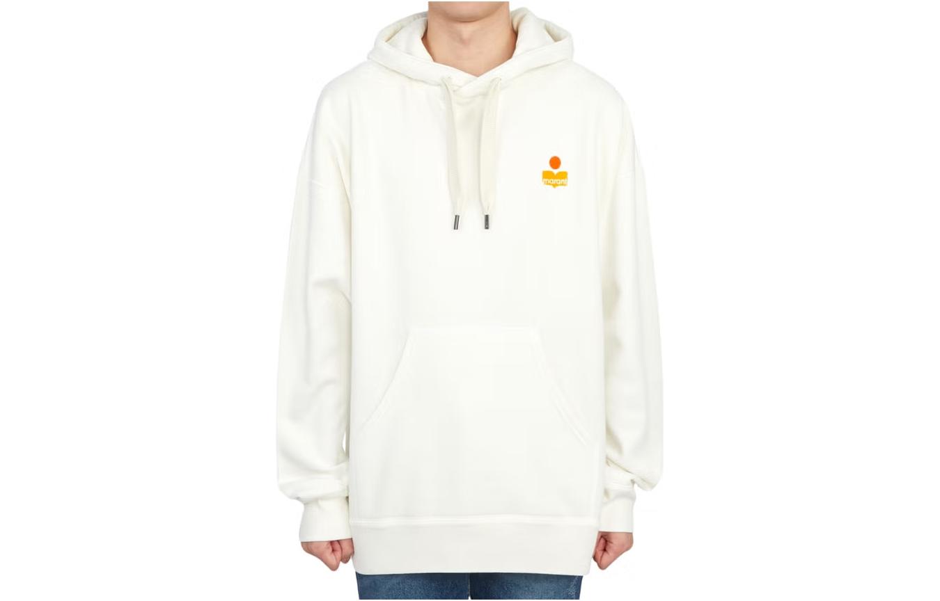 ISABEL MARANT White Oversized Hoodie with Logo Print SW0033HAA1M42H20WH