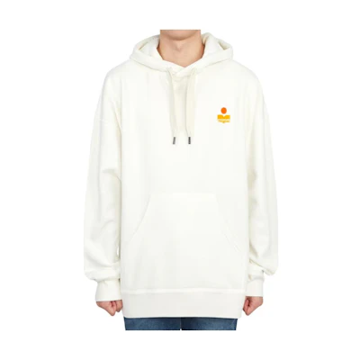 ISABEL MARANT White Oversized Hoodie with Logo Print SW0033HAA1M42H20WH