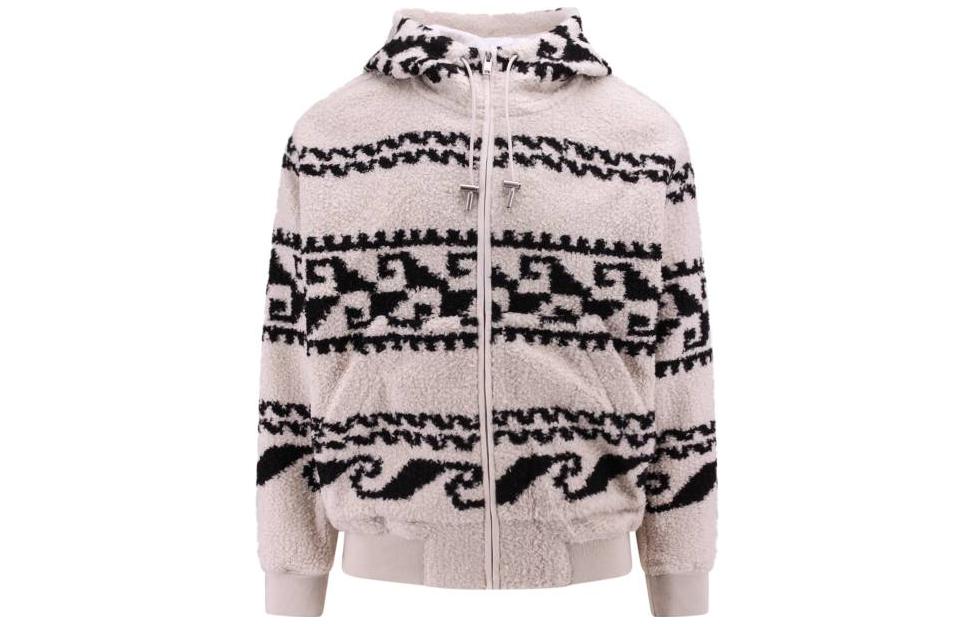 ISABEL MARANT White Patterned Print Hooded Jacket MA0060HAA3C99H-23EC