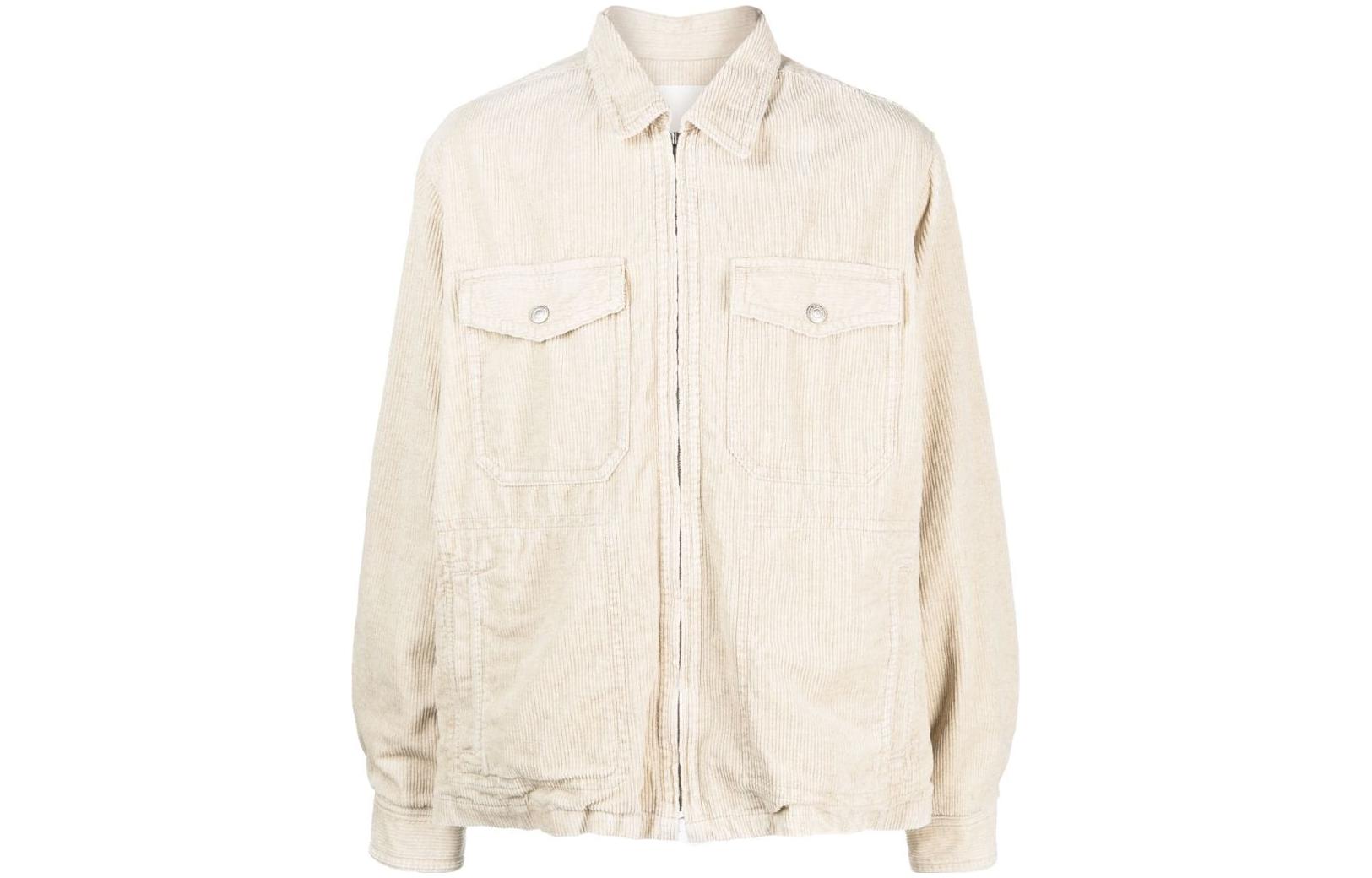 ISABEL MARANT White Solid Zip-Up Jacket with Collar VE0197HAA3G34H-90BE