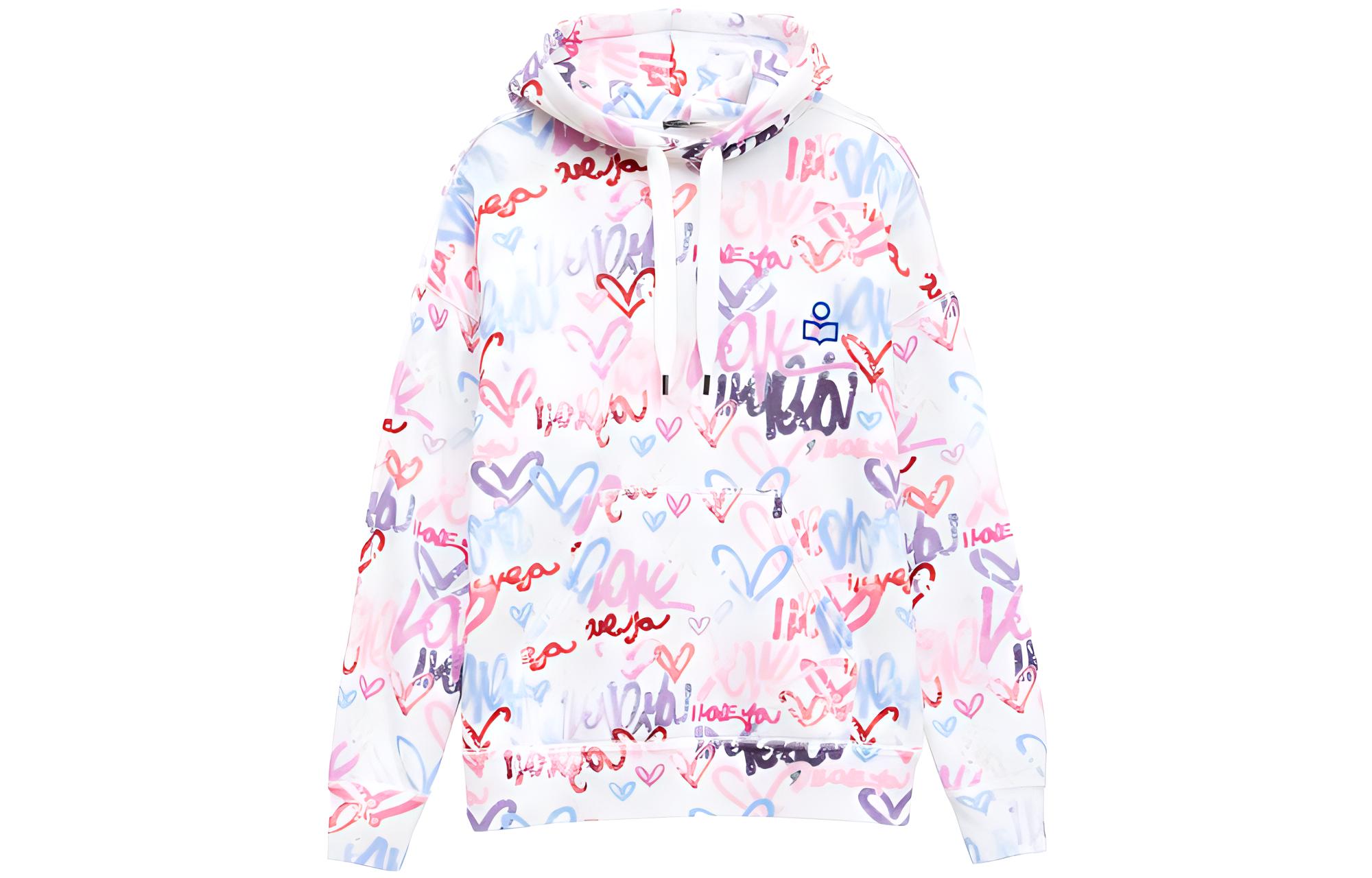 ISABEL MARANT AMBER GOLDHAMMER Graphic Print Pullover Hoodie Multicolor Men SW0202-21E020H