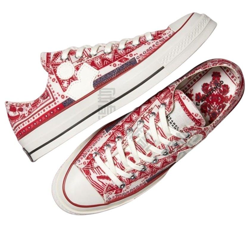 Shop Isabel Marant x Converse Chuck 70 Low ''Foulard Bandana Rouge'' A14801C