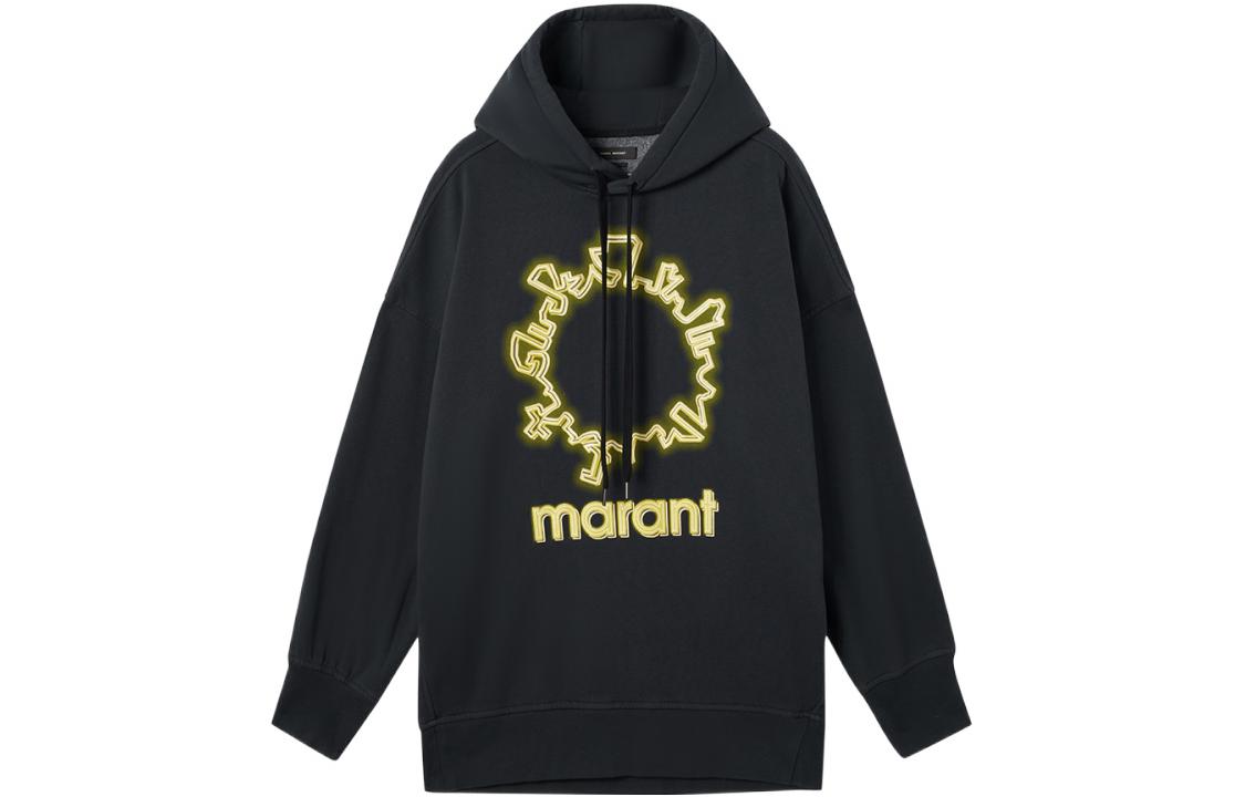 ISABEL MARANT Hé An FW21 Black Casual Pullover Hoodie SW0331-21A009O-black