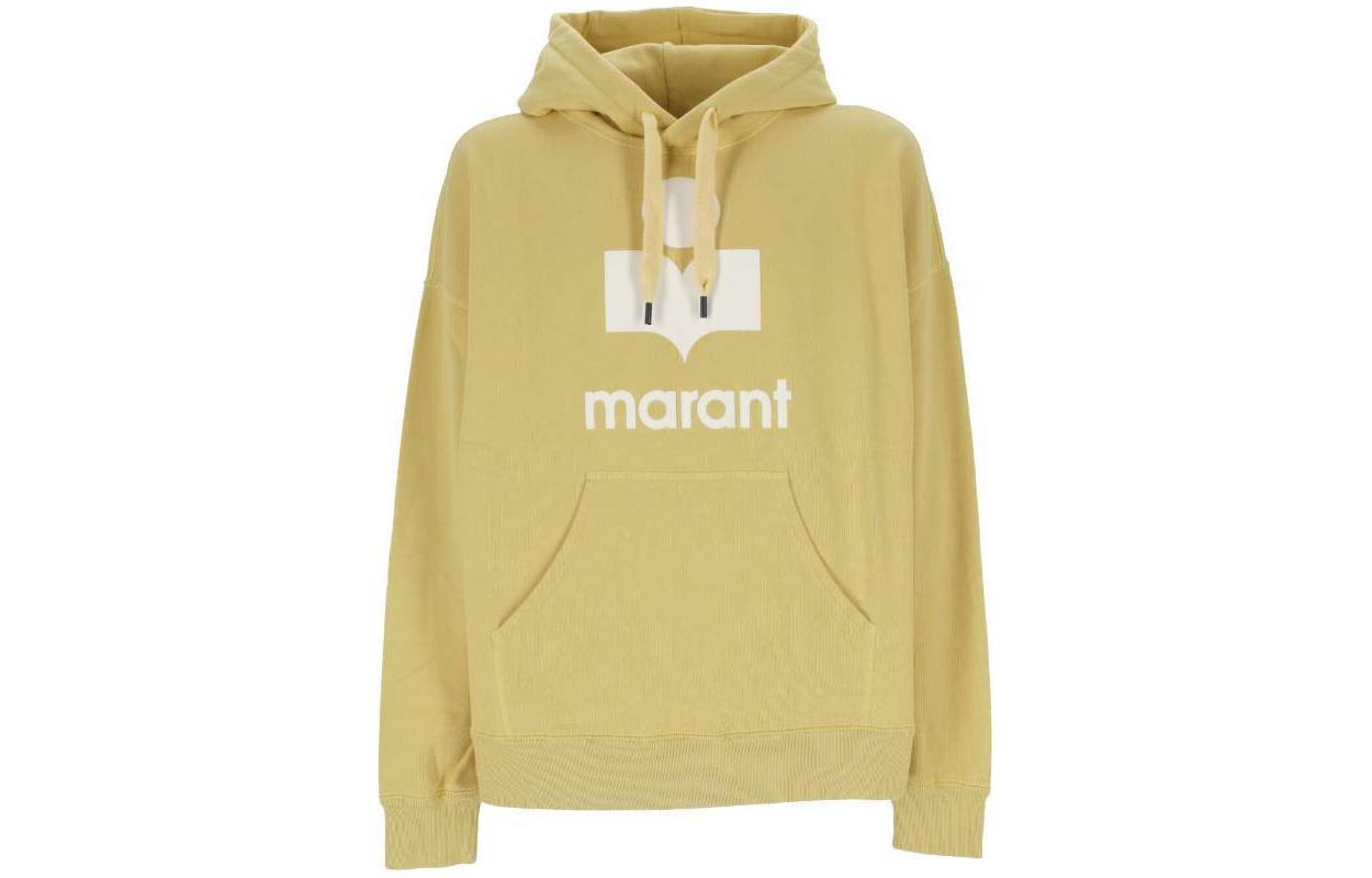 ISABEL MARANT Yellow Hoodie with Letter Print SW0027HAB1M18H-SUEC