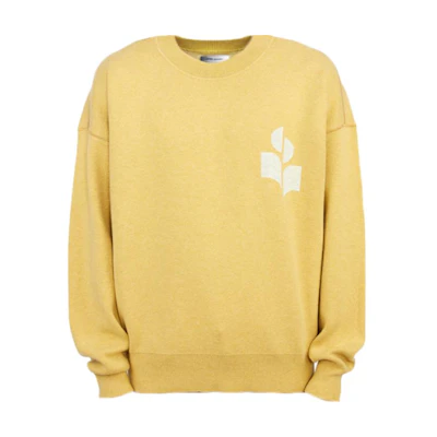 ISABEL MARANT Yellow Solid Color Crewneck Oversized Sweatshirt PU180322A069H-10LY